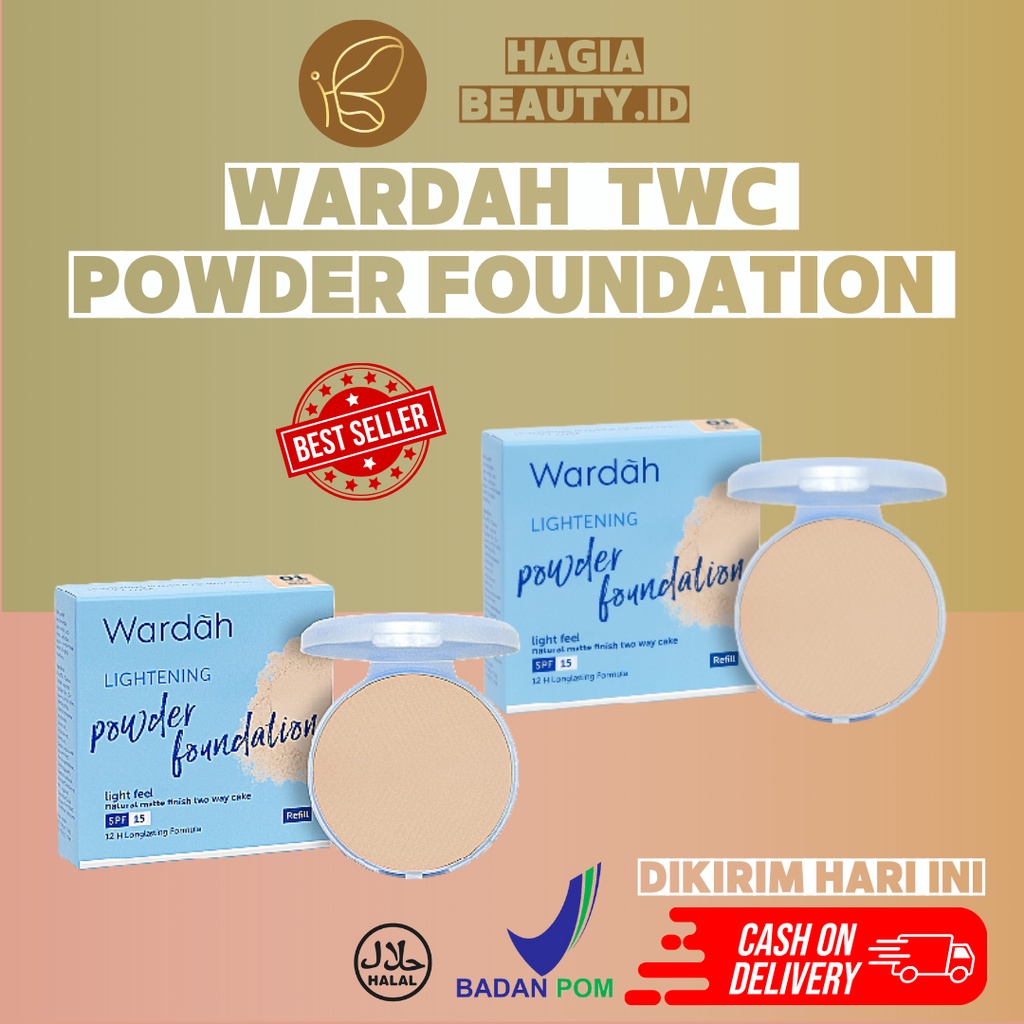 Bisa COD - Wardah Refill Lightening Powder Foundation Light Feel - Bedak Refil Wardah - Bedak Padat Wardah