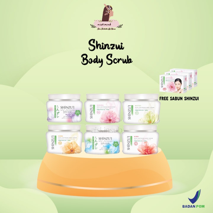 [FREE SABUN] Shinzui Body Scrub | Lulur Badan Shinzu'i  200g (Besar)