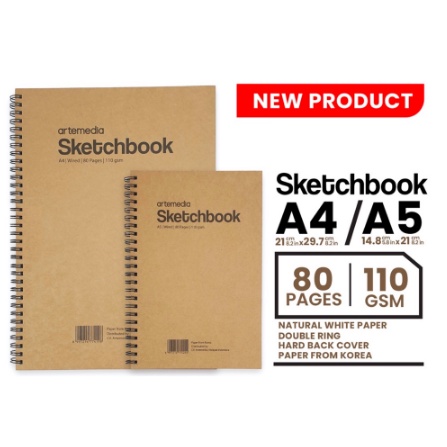 

Buku Sketsa Artemedia Sketchbook Wired A5 A4 Craft Cover Jilid Spiral