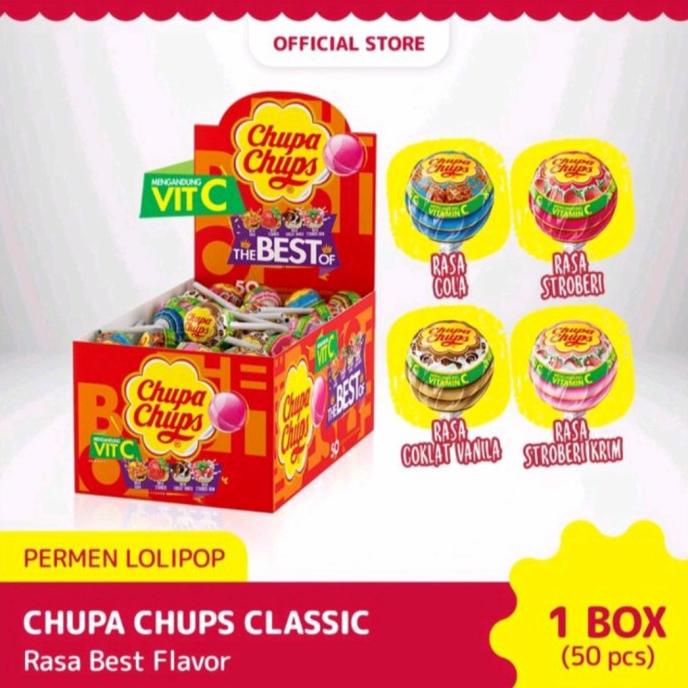 

HOT PROMO permen chupa chups, 1 box isi 50 pieces
