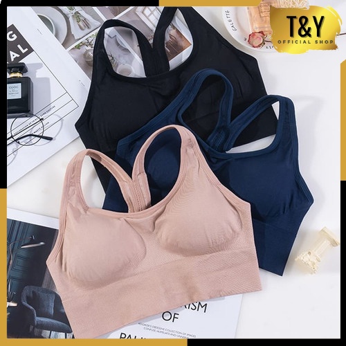 T&amp;Y Bra Sport Wanita Tanpa Kawat 6405 Bh Sport Gym Tank Top Olahraga Bra Fashion Wanita Import