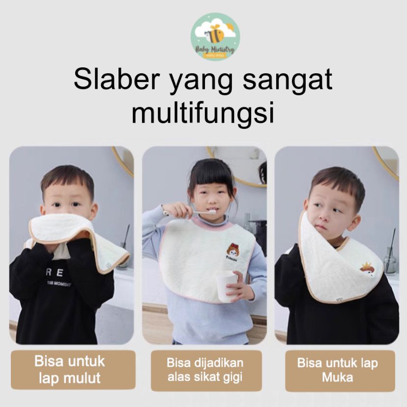 (PREMIUM) Slaber bib kotak waterproof premium / bib makan Bayi / Baby Bib Slaber / best seller / celemek bayi /