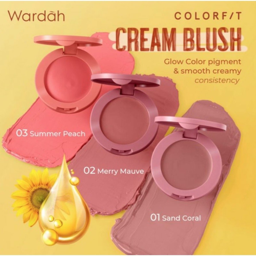 WARDAH COLORFIT CREAM BLUSH ON (RAIYA COSMETICS) WARDAH COLORFIT CREAM BLUSH - Wardah cream Blush ra