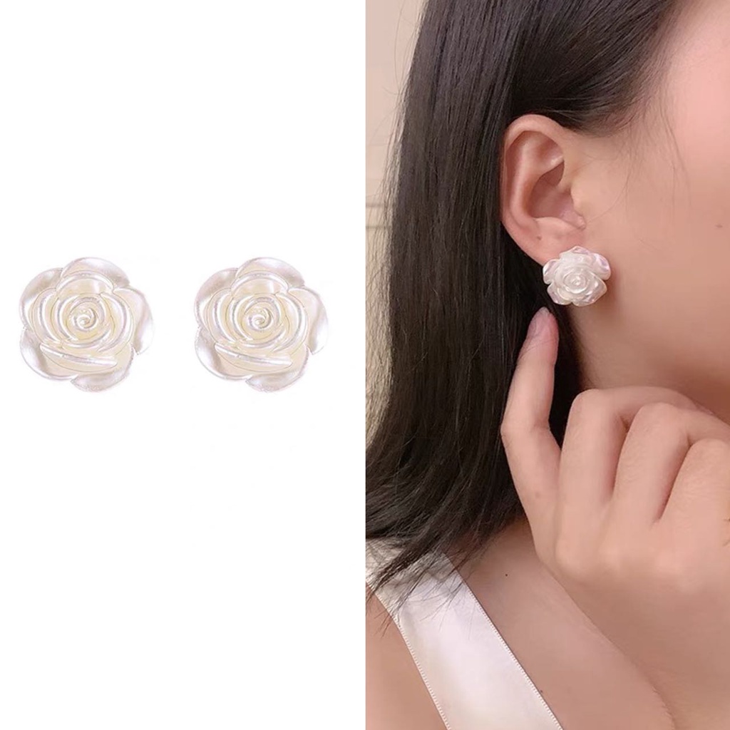 Sayishop Anting Tusuk Motif Bunga Gardenia Ala Korea Untuk Wanita C16