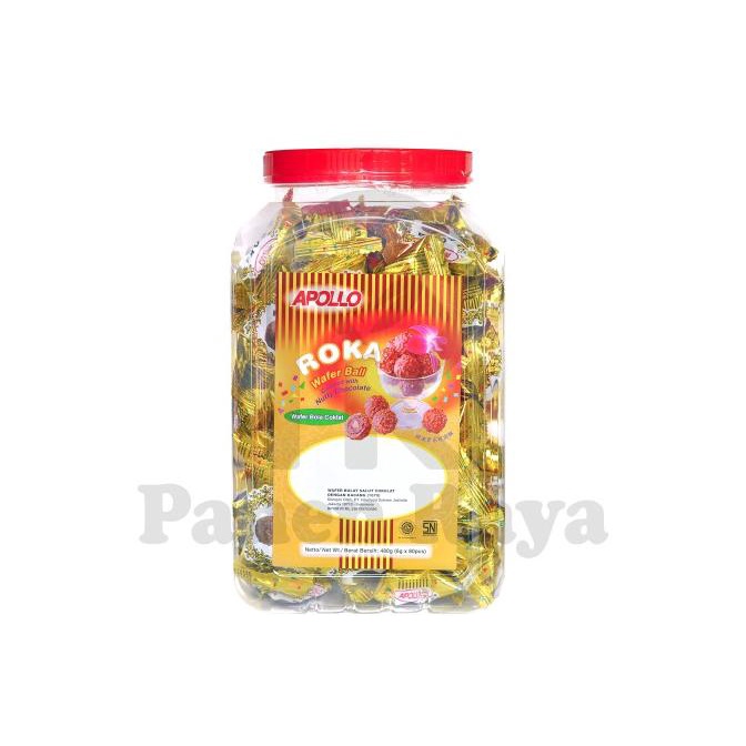 

JUAL Roka Apollo Coklat Wafer Ball isi 80 Pack Kemasan Toples