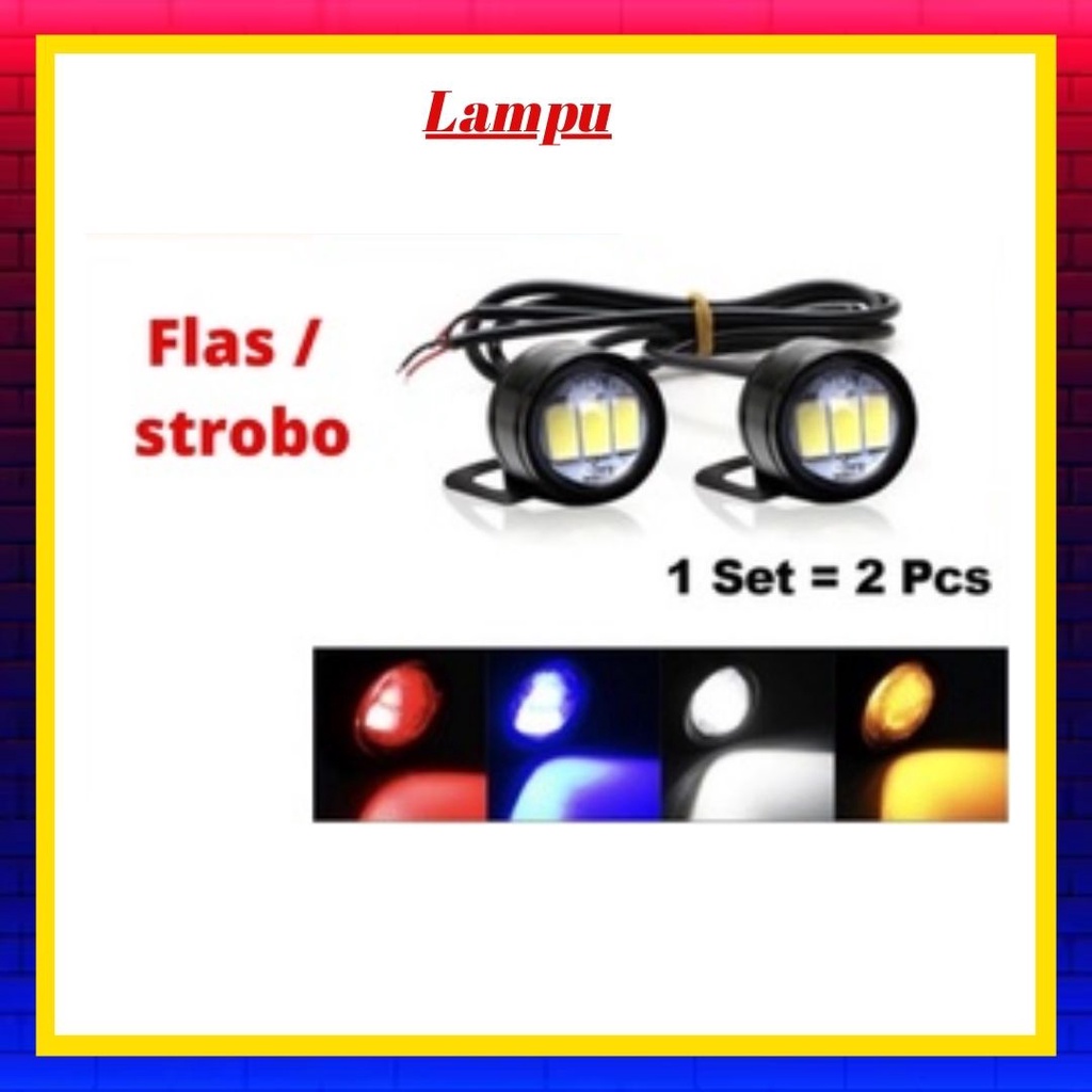 LED MATA ELANG FLASH STROBO DENGAN BRACKET