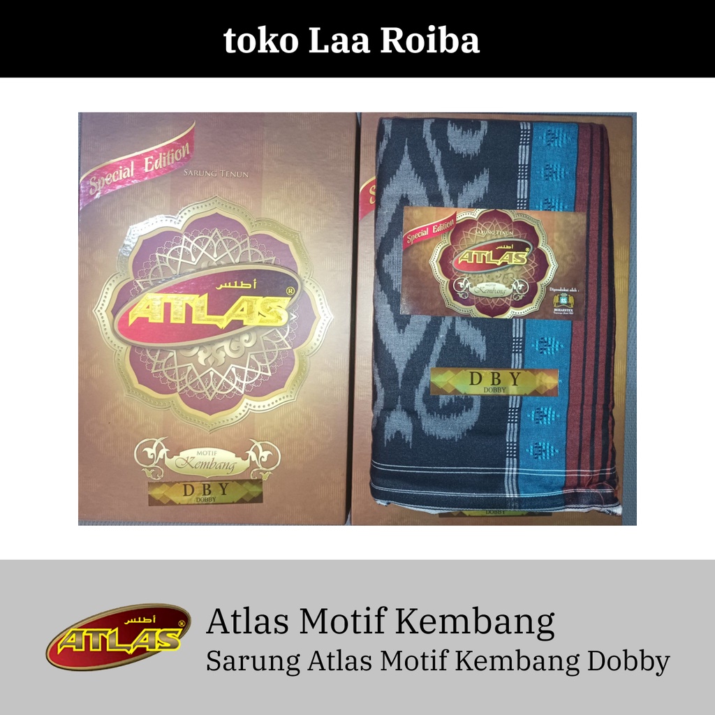 Sarung ATLAS Motif Kembang Dobby | Special Edition | Warna Random