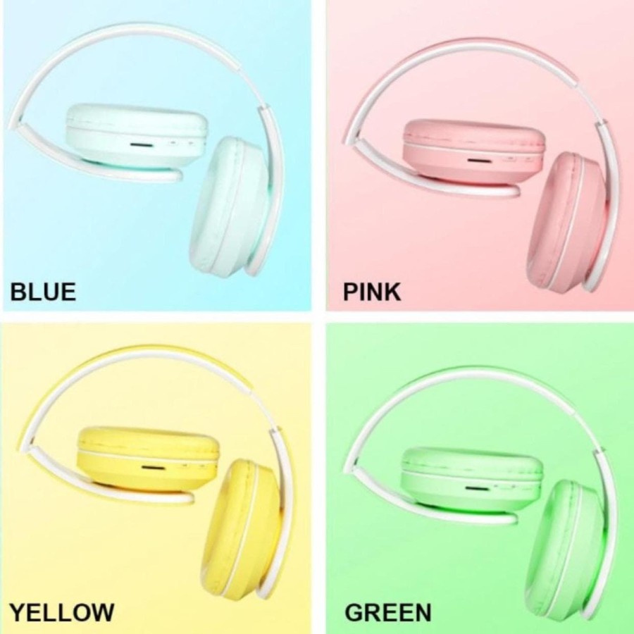 Headset Headphone Bluetooth Bando Inpods Boom Macaron B39