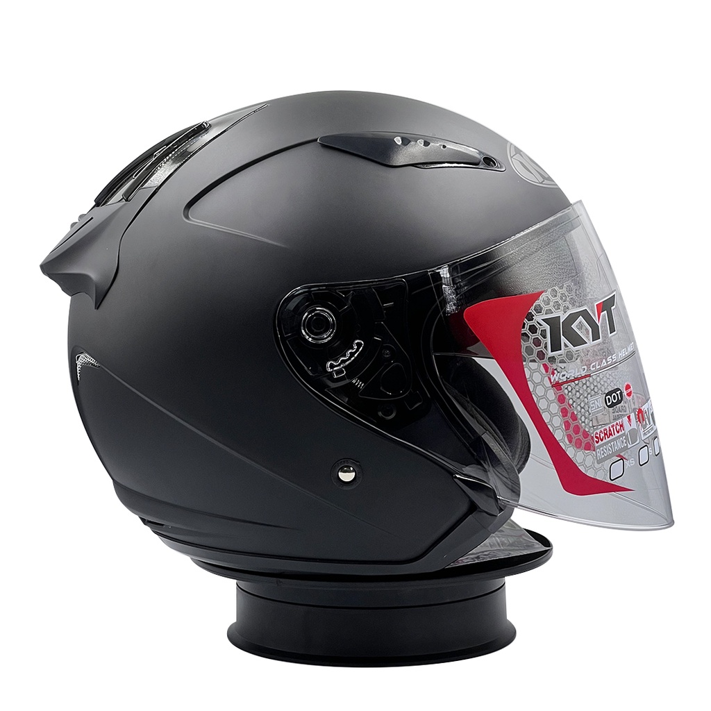 Helm KYT Galaxy Slide Flat R Solid Black Doff