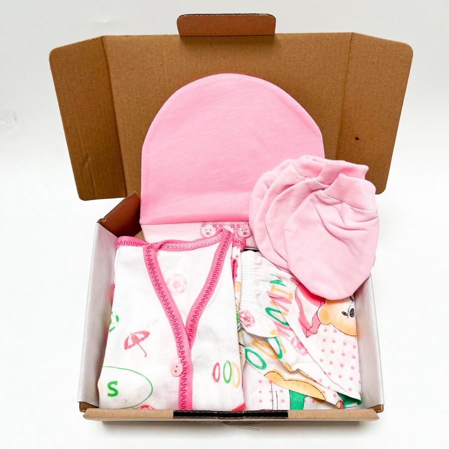 5in1 Hampers Newborn Baby Gift Set Setelan Baju Bayi Baru Unisex Boy Girl