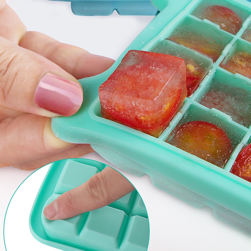 MMM Cetakan Es Batu Cokelat Jelly Silicone Ice Cube Tray Mold 24 36 160 SEKAT Dengan Penutup Food Grade Anti Pecah Alat Cetak