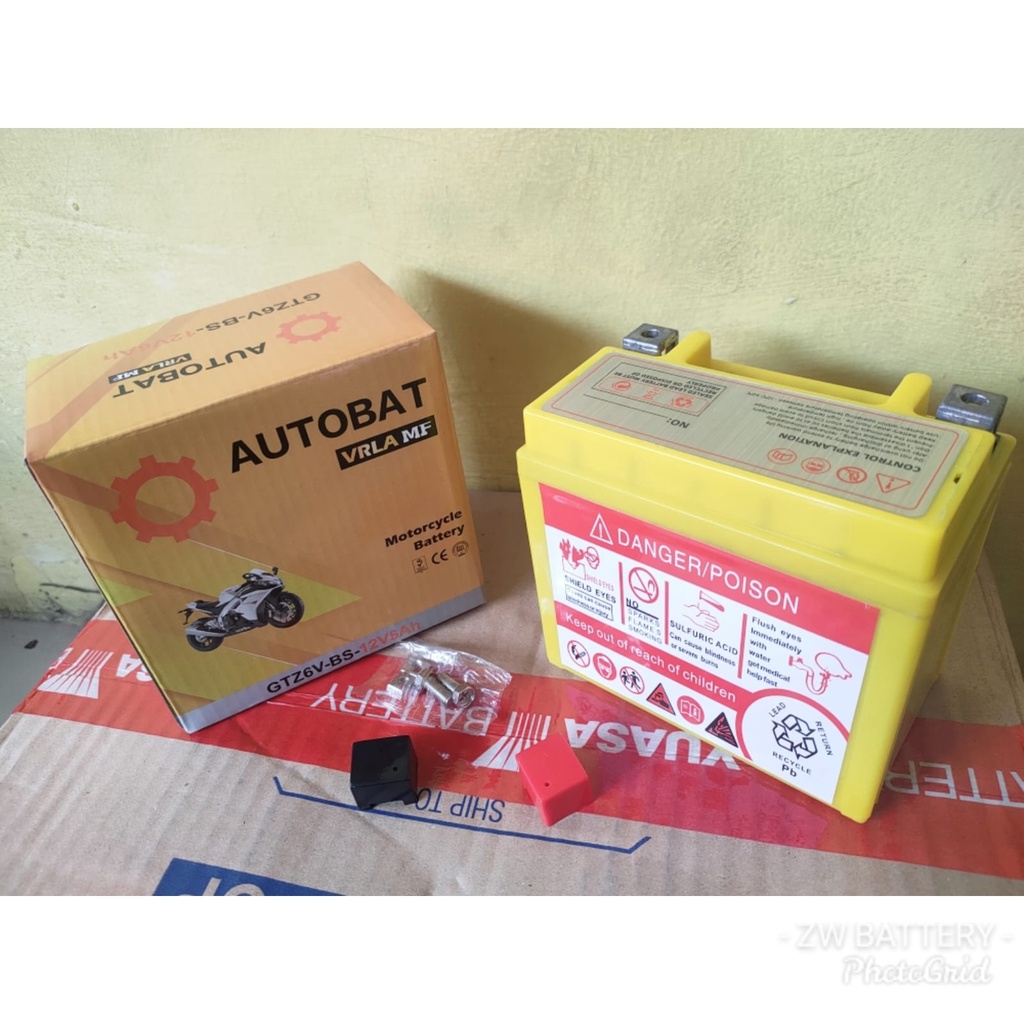 Aki Motor Vario 150, Vario 125 CBS, PCX 150, CBR150 GTZ6V-BS AUTOBAT VRLA MF