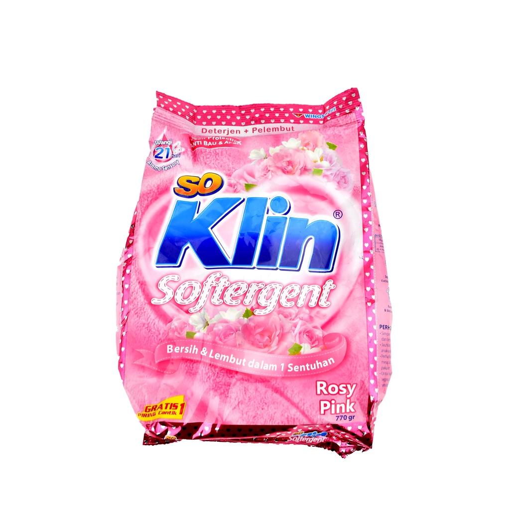 DETERJEN PELEMBUT PEWANGI SO KLIN SOFTERGENT 770 GR DETERGENT SABUN+ SOFTENER