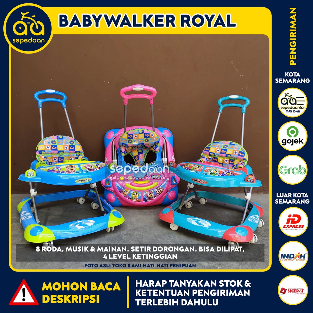 Baby Walker Apolo Jalan Anak Bayi ROYAL - Babywalker Cowok Cewek Laki-laki Perempuan