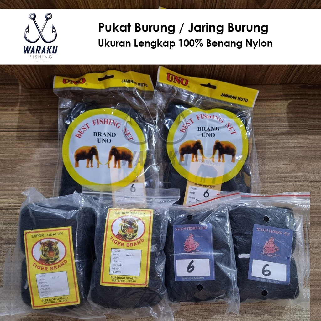 Jaring burung / Pukat burung UKURAN LENGKAP 100% Benang nylon