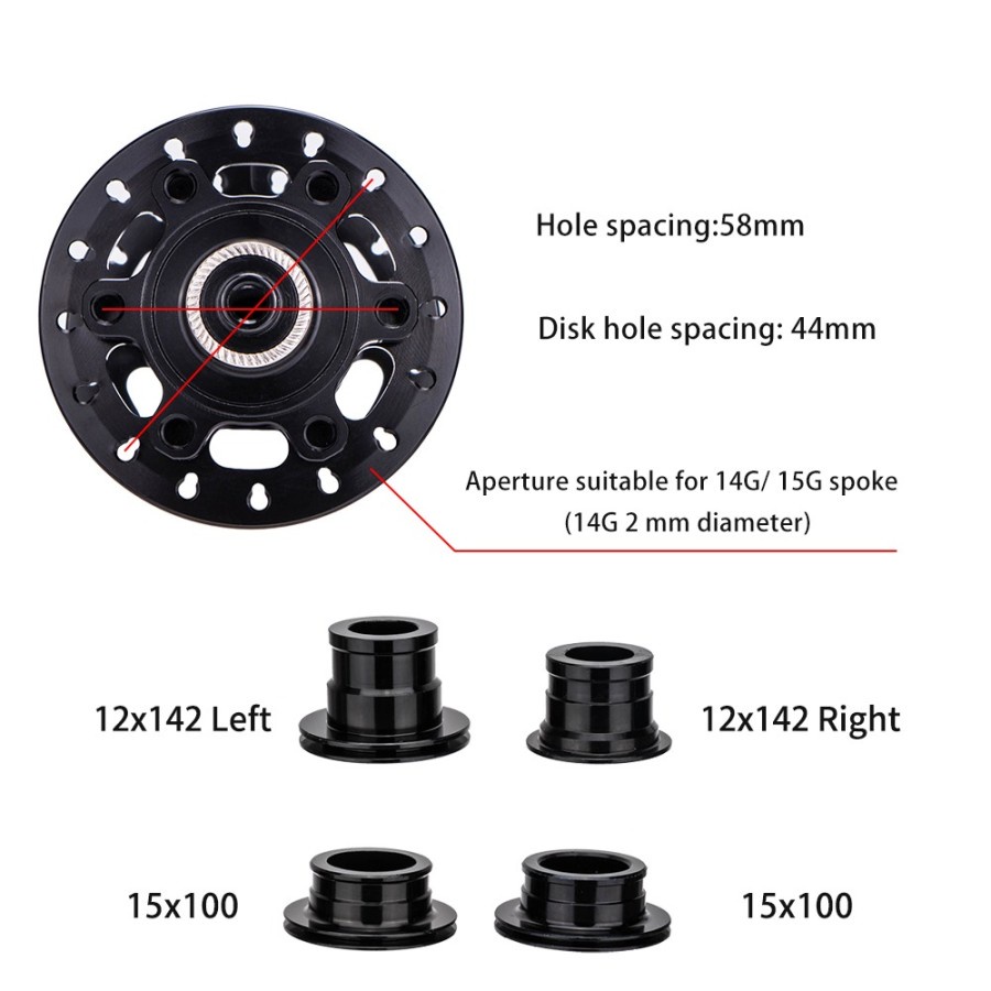 ZTTO DR290 Legend Hub Freehub Sepeda QR TA Six 6 Pawl Bearing Jangkrik