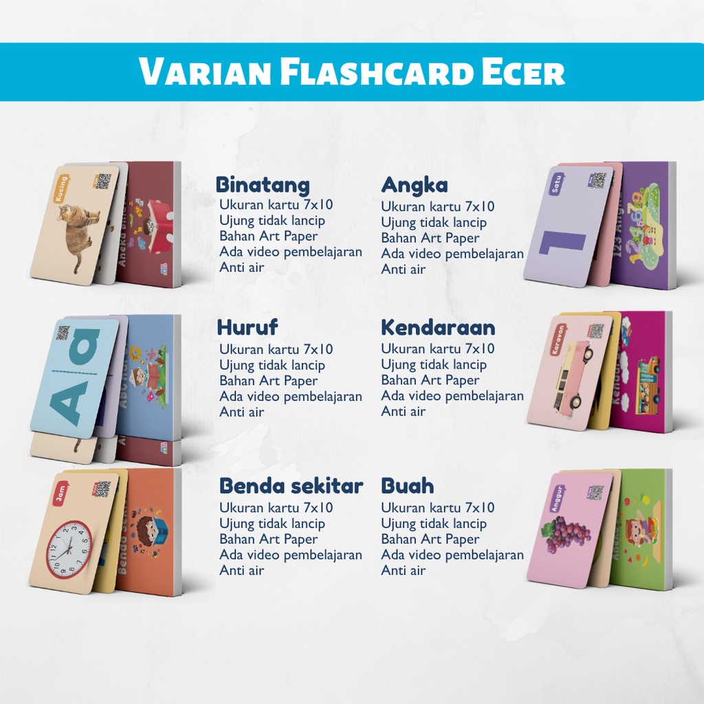 Flash Card Edukasi Anak 5 Varian Dalam 1 Box Edukasi Anak Bayi Usia 1 2 3 5 Tahun Flashcard Edukasi Anak Hijaiyah Hewan Buah Huruf Angka Benda Sekitar Kado Anak Hadiah Ulang Tahun Bayi