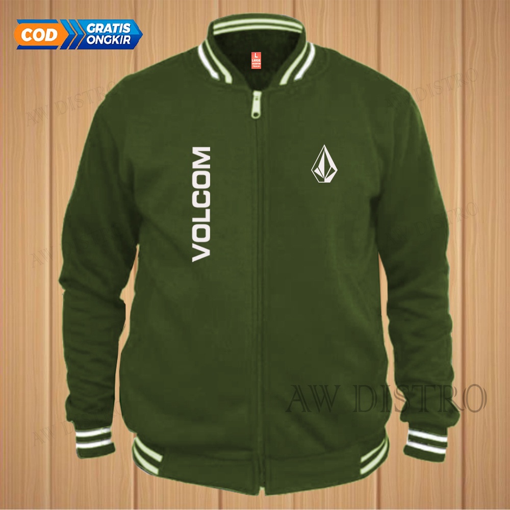 COD Jaket Baseball Varsity Distro VCM Kirka Text Putih Premium Quality