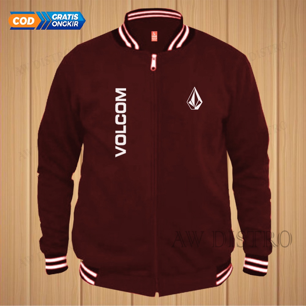 COD Jaket Baseball Varsity Distro VCM Kirka Text Putih Premium Quality