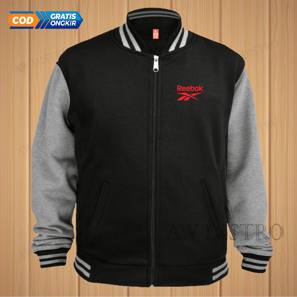 COD Jaket Baseball Varsity Distro RBK Text Merah Premium Quality