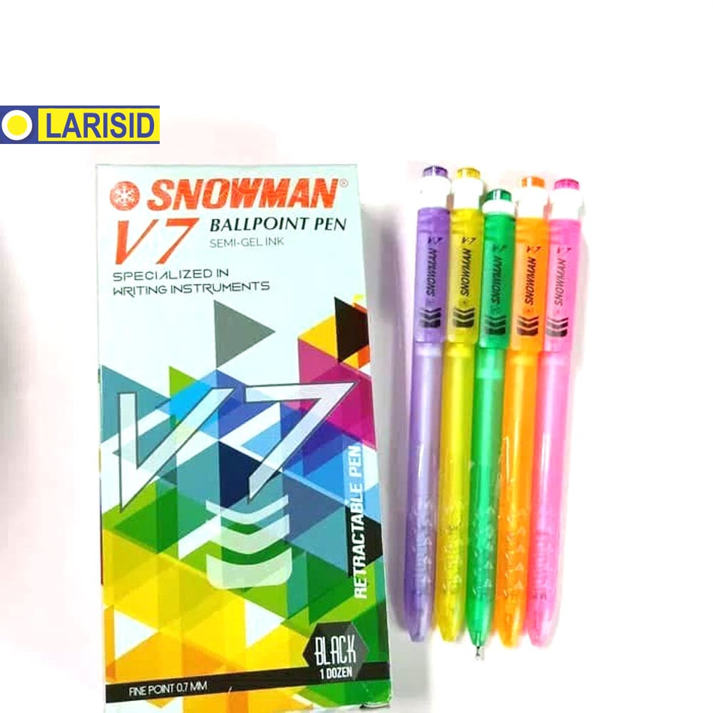 

Pen Pulpen Snowman V7 Warna Warni [12 Pcs]