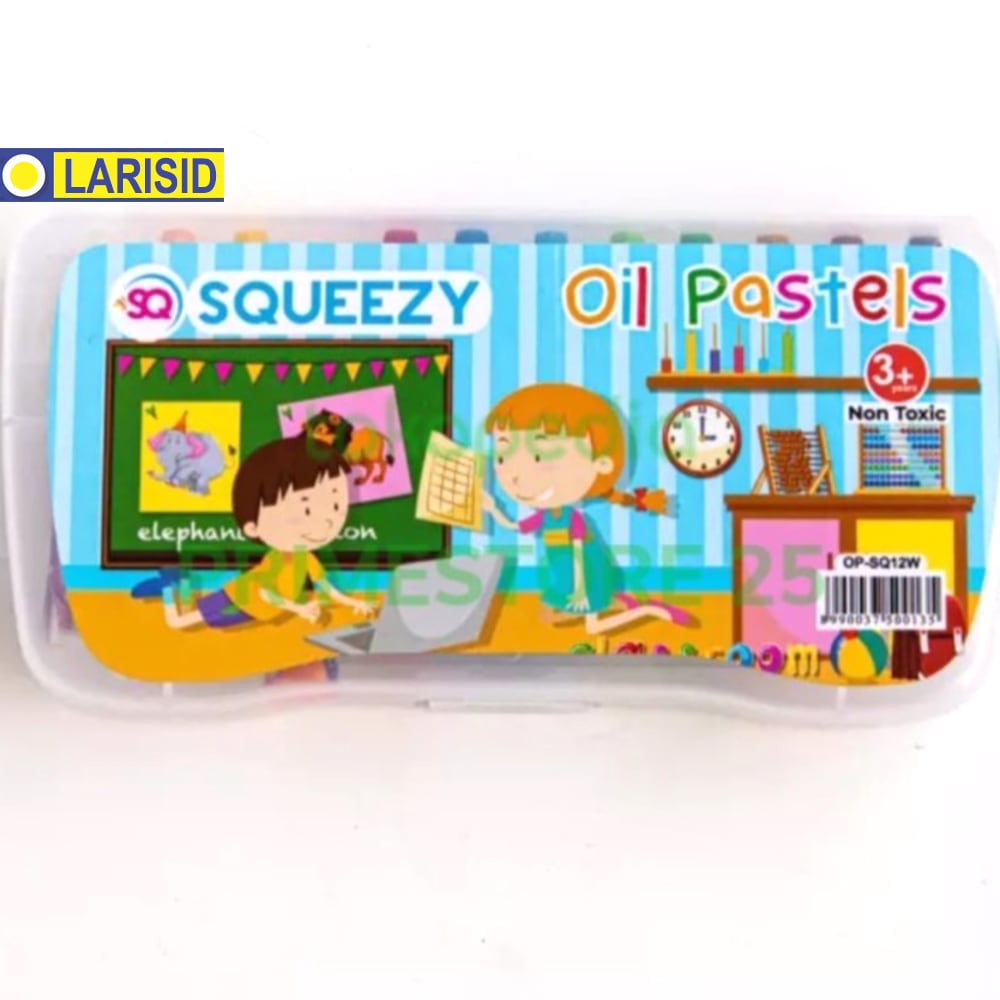 

Krayon Crayon Oil Pastel Kelir Squeezy Sq 12 Warna
