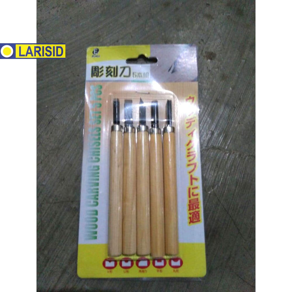 

Pisau Ukir Set 5Pcs, Alat Ukir Kayu