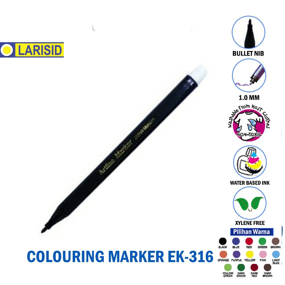 

Artline Spidol Mewarnai Marker Set 6 Colours Ek 3166W