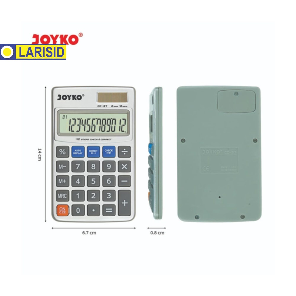 

Calculator Kalkulator Joyko Cc 37 12 Digits Check Correct