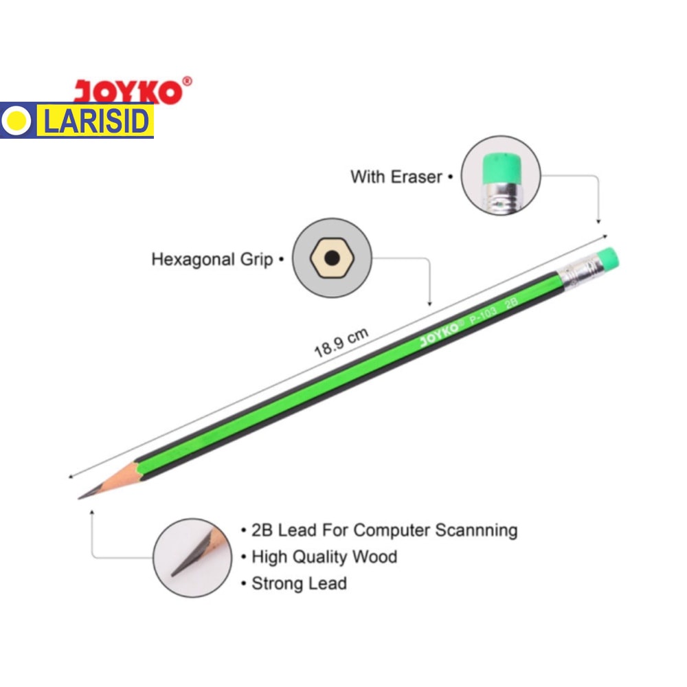 

Pencil Pensil Joyko P103 2B 1 Box 12 Pcs