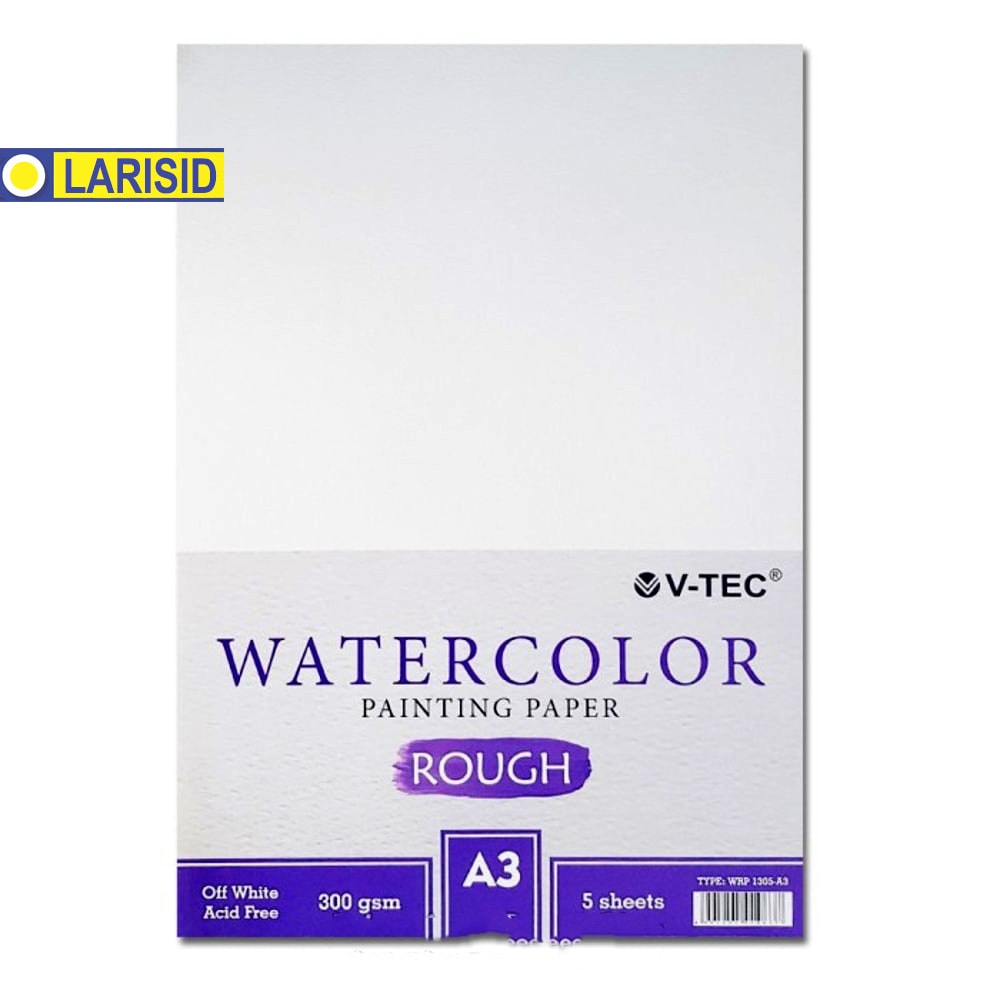 

Water Colour Paper A3 300Gsm V-Tec 5 Sheets Rough Watercolor Paper