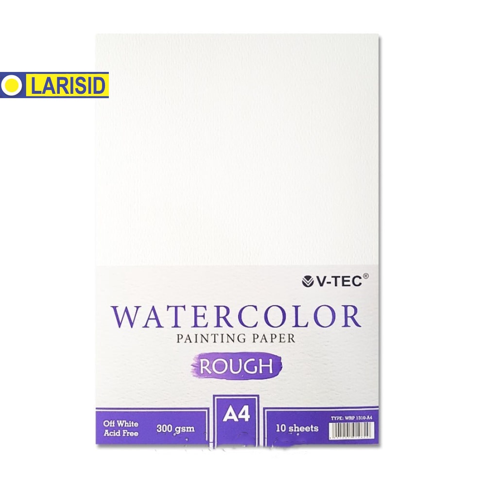 

Water Colour Paper A4 300Gsm V-Tec 10 Sheets Rough