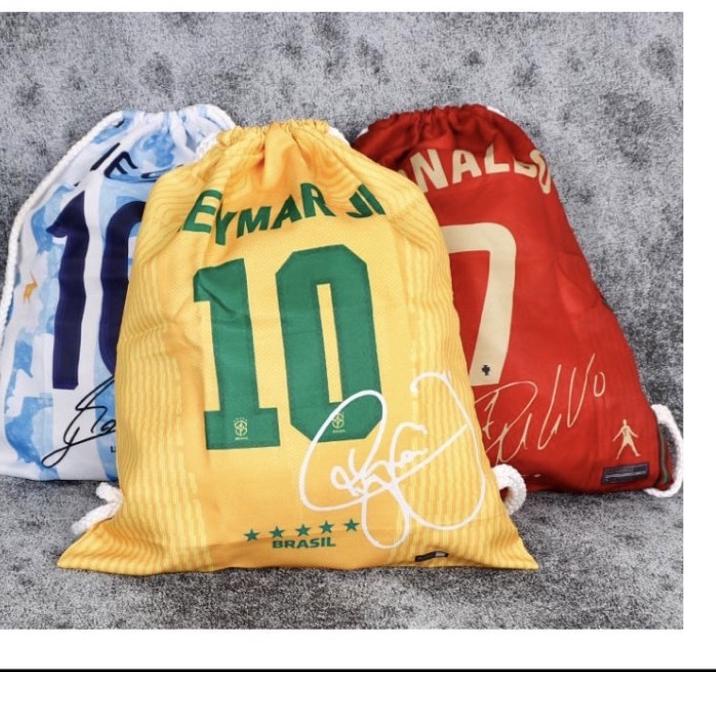 Kejutan disini Tas Serut Bola Motif Pemain Sepakbola Messi Ronaldo Neymar / Football gymsack / Perna