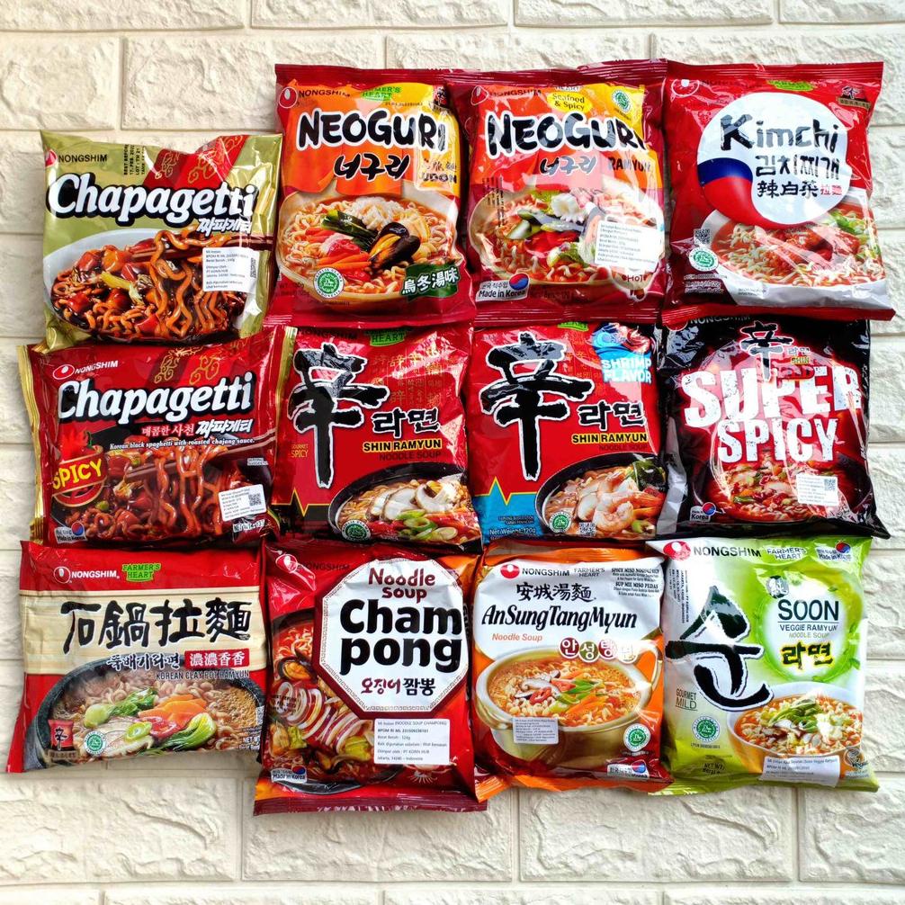 

PALING AMPUH✌️>>> Nongshim Chapagetti Spicy Ramen Mi Instan Mie Instant Seafood Beef Bulgogi Kimchi Neoguri Udon Shin Red Ramyun Korean Clay Pot Champong Soon