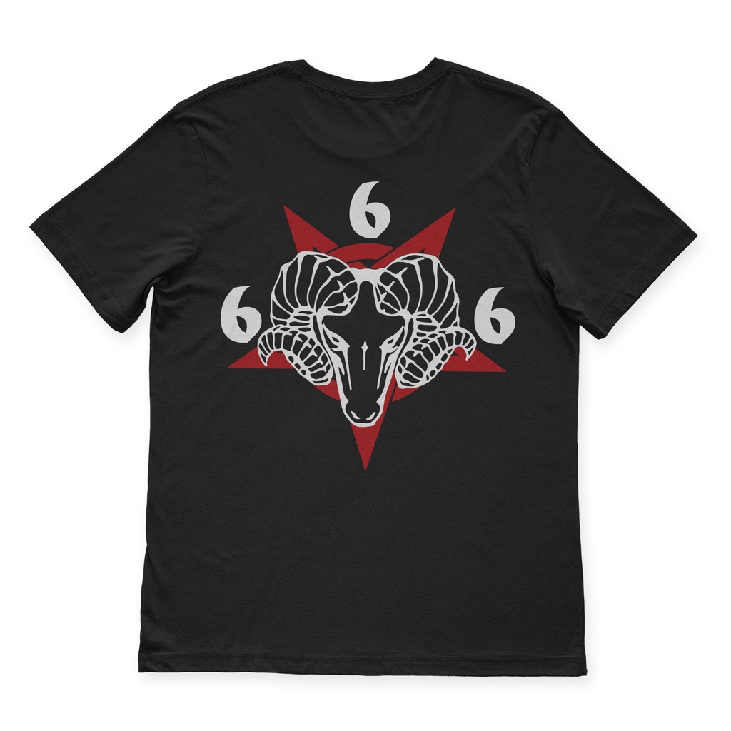 Kaos Tshirt Satanic 666 Pluralisme Oversize Baju Cotton Combed