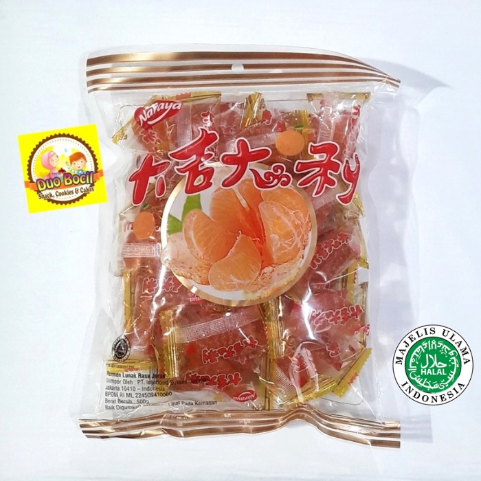 

NARAYA Permen Jelly Jeruk / Orange Jelly Candy 500 Gram - Duo Bocil Snack