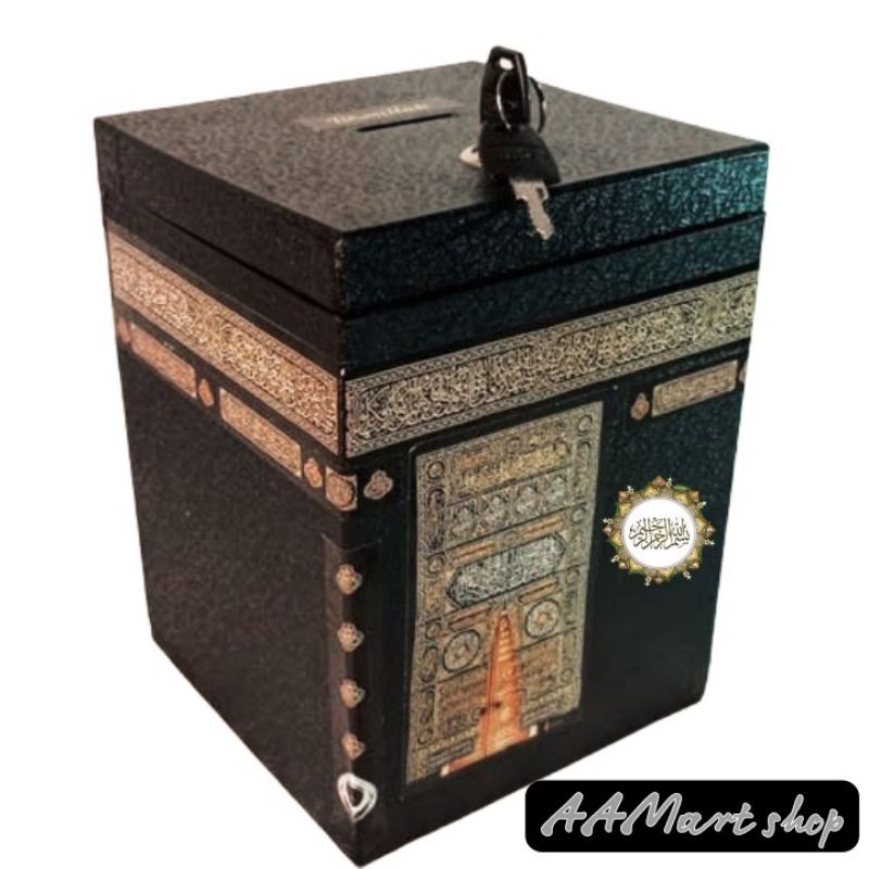 celengan Ka'bah ukuran besar/ miniatur Ka'bah jumbo/ kotak tabungan Ka'bah besar/ aksesoris haji