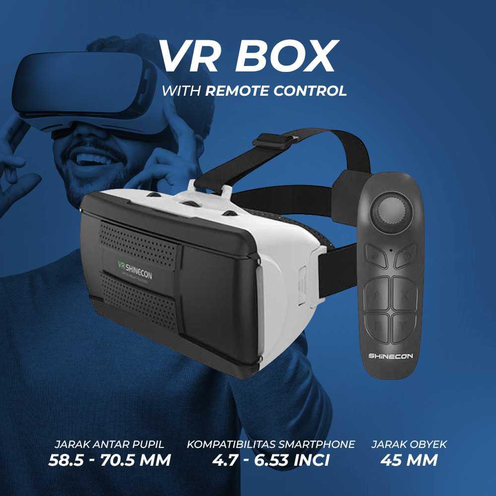 Shinecon VR Box IMAX Giant Screen Virtual Reality With Remote - SC-G06B - Black