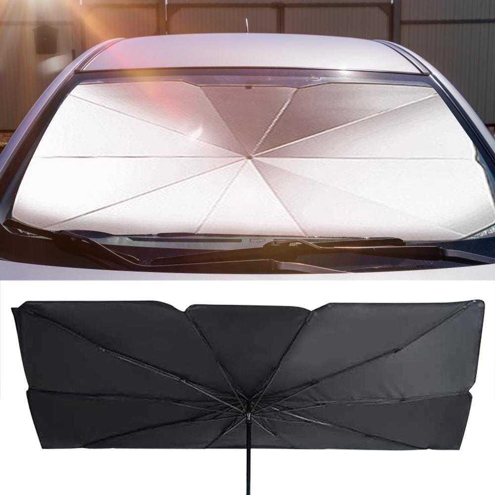 Sun Shade Cover Kaca Mobil Pelindung Matahari UV 145x79cm - TH79 - Black