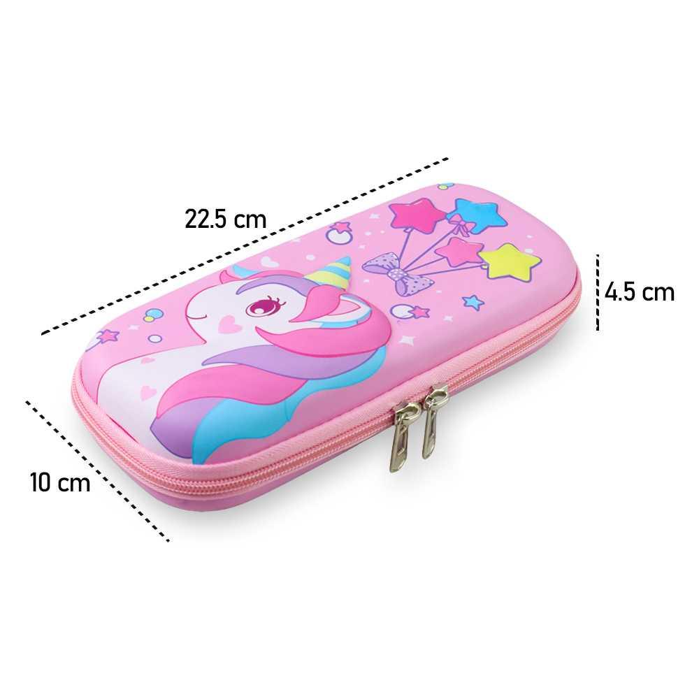 Tempat Pensil Anak Unicorn Pencil Case Pouch Stationery - C2 - Pink