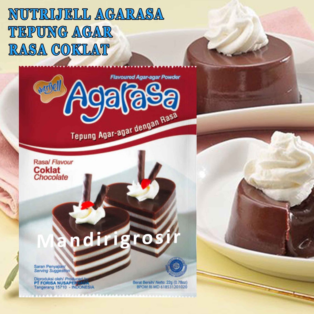 Agar Rasa* Nutrijell* Tepung Agar* Rasa Cokelat* 22g