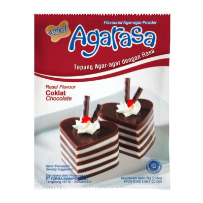 AGARASA* NUTRIJELL* TEPUNG AGAR-AGAR* NET 22g &amp; 10g