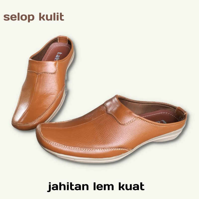 selop pria kulit/ sepatu sandal kulit/ sepatu bustong/ sandal sepatu pria kulit/ COD bayar ditempat