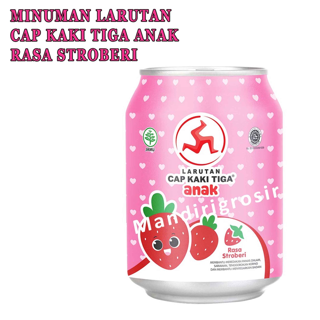 MINUMAN LARUTAN CAP KAKI TIGA ANAK STROBERI &amp; LECI 250ml