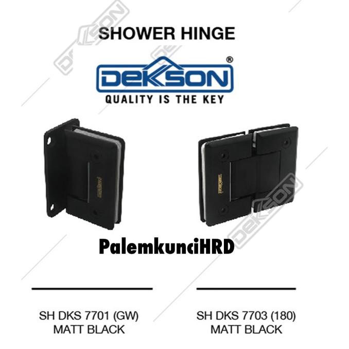 Engsel Shower Hinge Dekkson 7701 Glass To Wall Kaca Tembok Matt Black