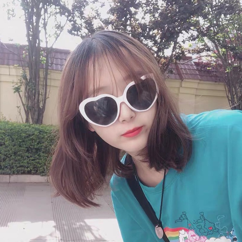 MMM Kacamata Hitam LOVE Wanita 6659 Kaca Mata Wanita Fashion Korean Style Korea Cute Warna Warni