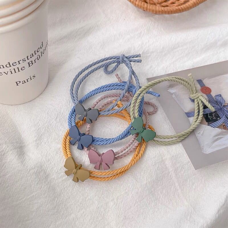 MMM Ikat Rambut Wanita Elastis 5in1 Motif Pita Kunciran Rambut Fashion Korea Karet Rambut 5 in 1 Murah Import