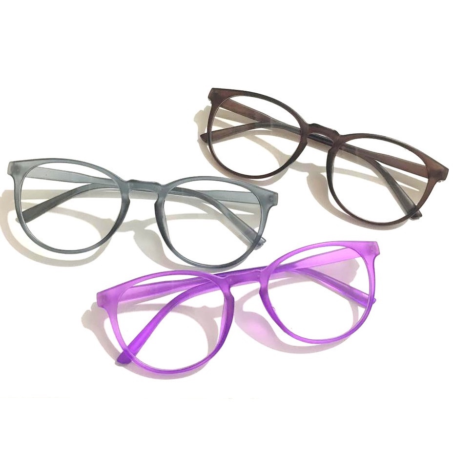 MMM Kacamata Retro Polos Doff Wanita Korea 6653 Anti RadiasI Kaca mata Polos Kotak Fashion Retro Bentuk Kotak Eyeglasses Wanita Pria Import