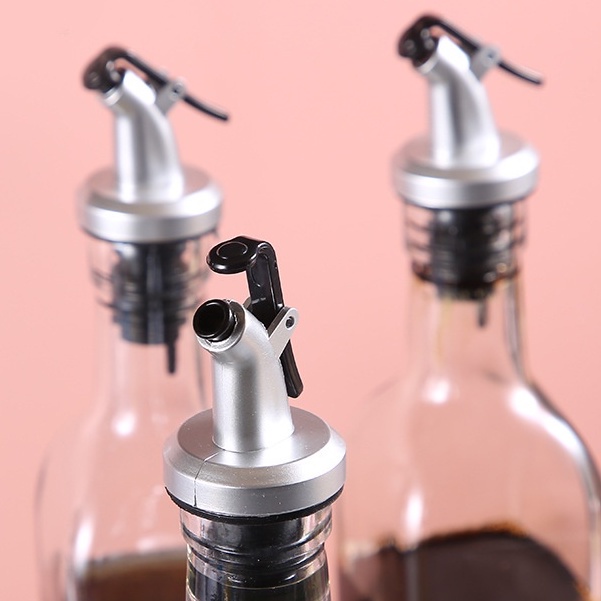 MMM Tutup Botol Multifungsi Kecap Madu Sirup Minyak Wine Spirit Liquor Bahan Rubber &amp; Stainless Steel Flow Bottle Pourer Murah