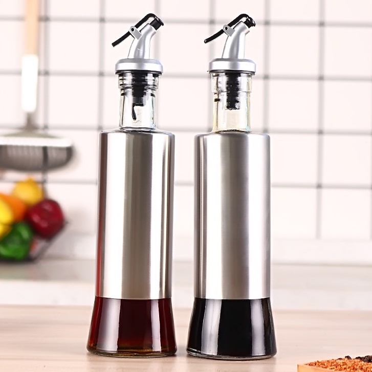 MMM Tutup Botol Multifungsi Kecap Madu Sirup Minyak Wine Spirit Liquor Bahan Rubber &amp; Stainless Steel Flow Bottle Pourer Murah